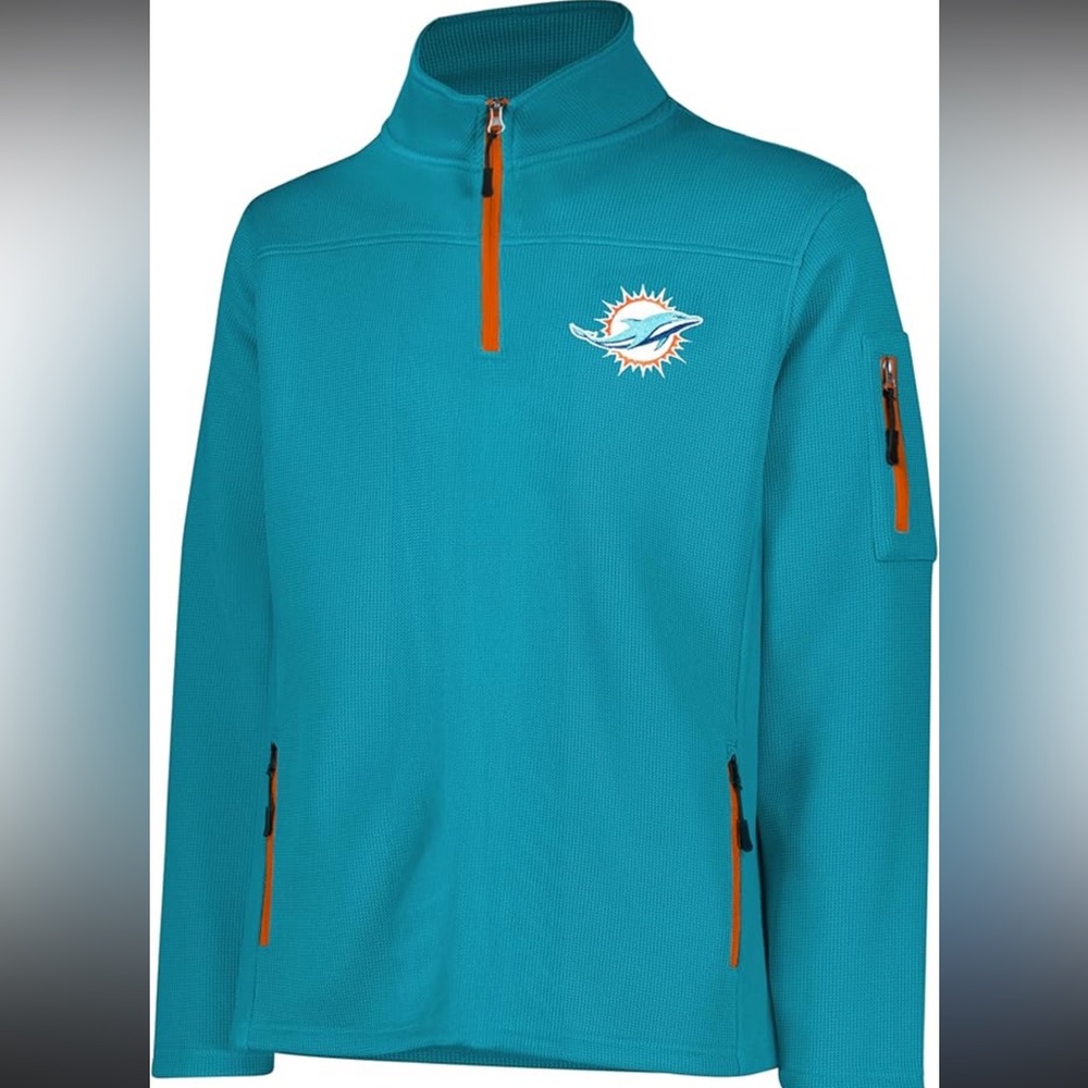 NFL Official Adult Quarter-Zip Soft Pullover Sweatshirt Zipper Pockets - Unisex